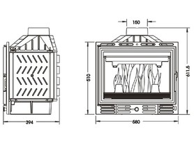    Wkład kominkowy  UNIFLAM 600 z szybrem
