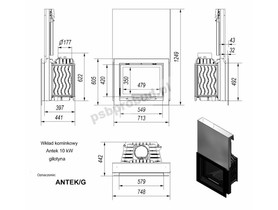 Wkład kominkowy ANTEK 10 gilotyna