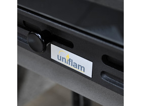 Wkład kominkowy UNIFLAM 600 PLUS z szybrem, doprowadzenie powietrza