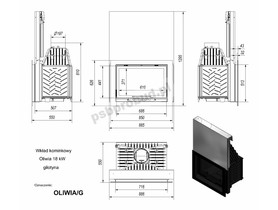 Wkład kominkowy OLIWIA 18 gilotyna